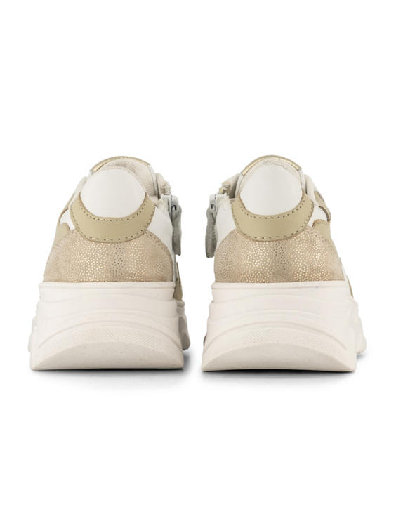 Beige leren chunky sneaker