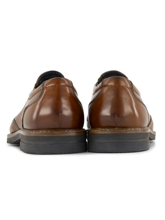 Cognac leren instapper MERO COMFORT WIDE