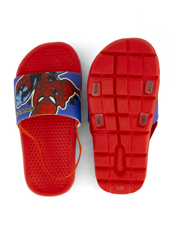 Rode badslipper Spiderman