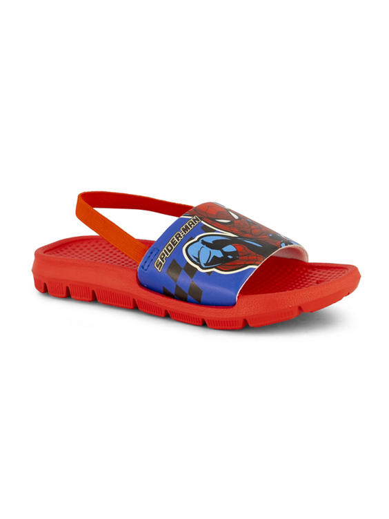 Rode badslipper Spiderman