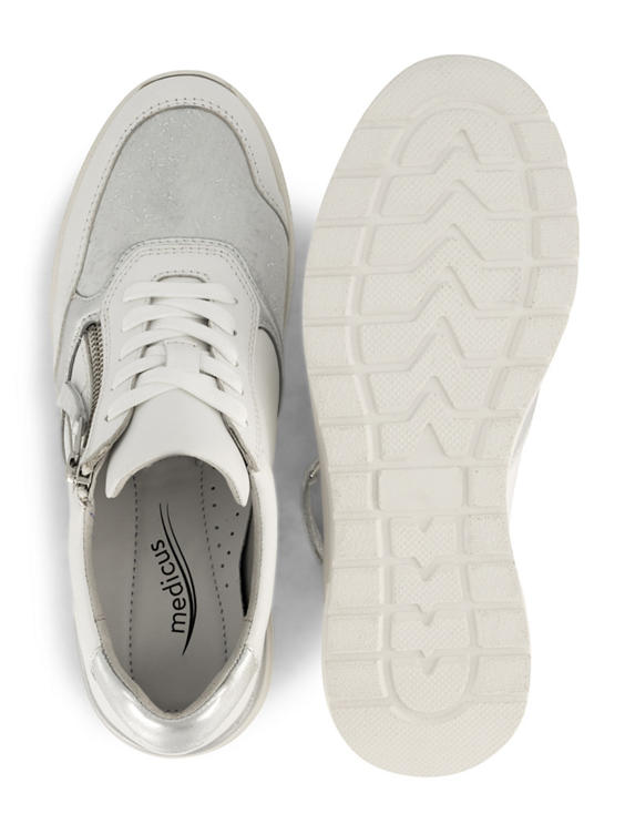 Witte leren comfort sneaker