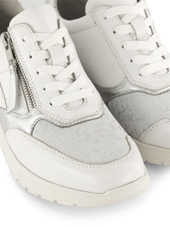 Witte leren comfort sneaker