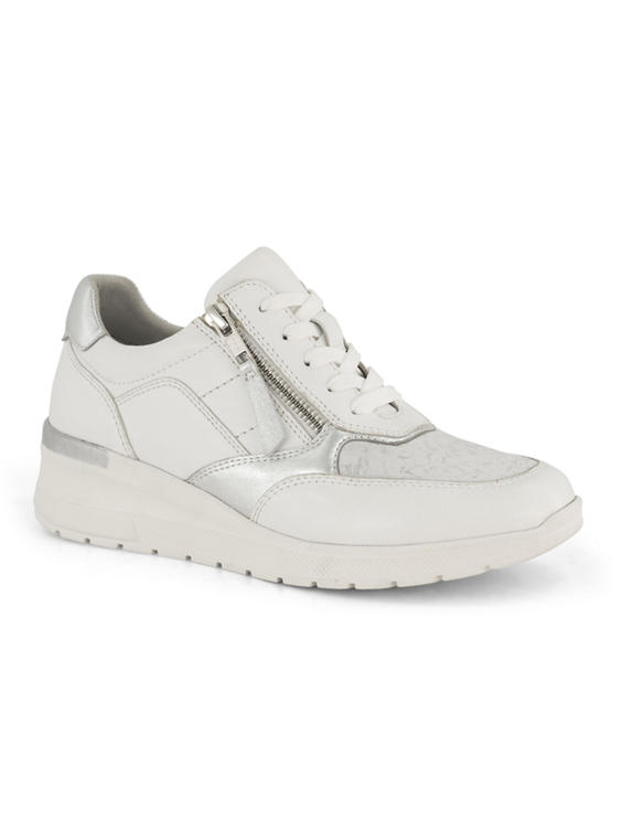 Witte leren comfort sneaker