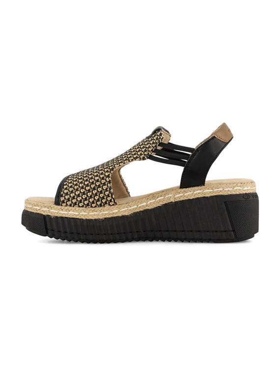 Zwarte sandalette sleehak 