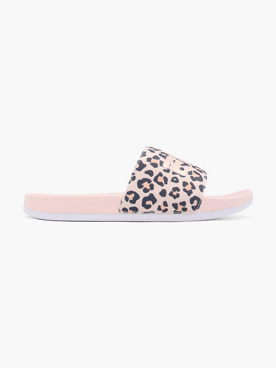 Roze badslipper panterprint