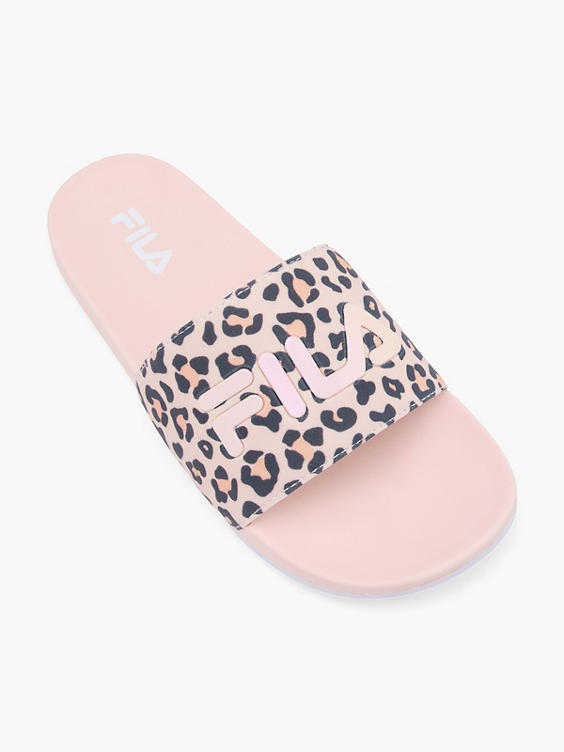 Roze badslipper panterprint