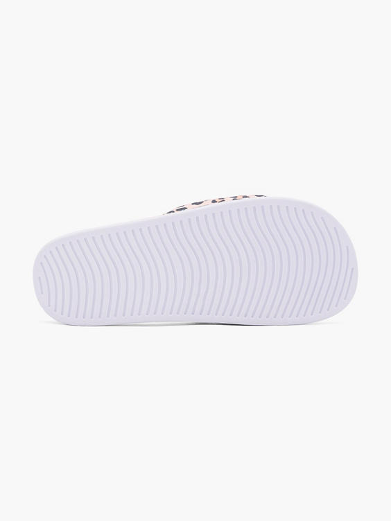 Roze badslipper panterprint