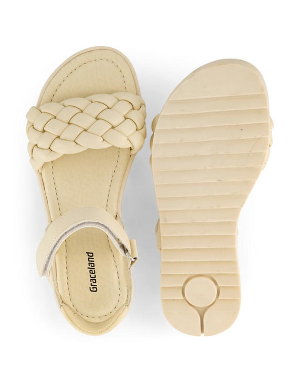 Beige sandaal velcro 