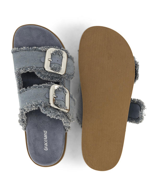 Blauwe slipper