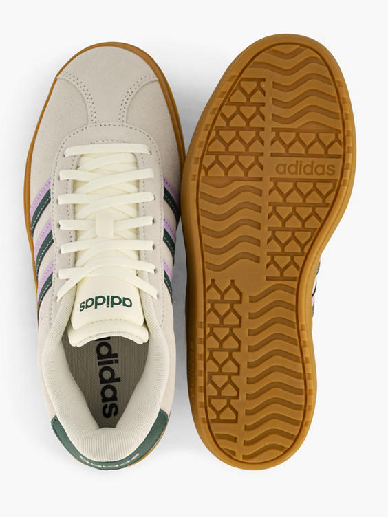 Beige leren platform sneaker VL COURT BOLD