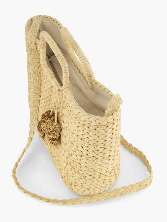 Beige strandtas