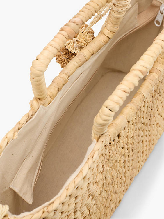 Beige strandtas