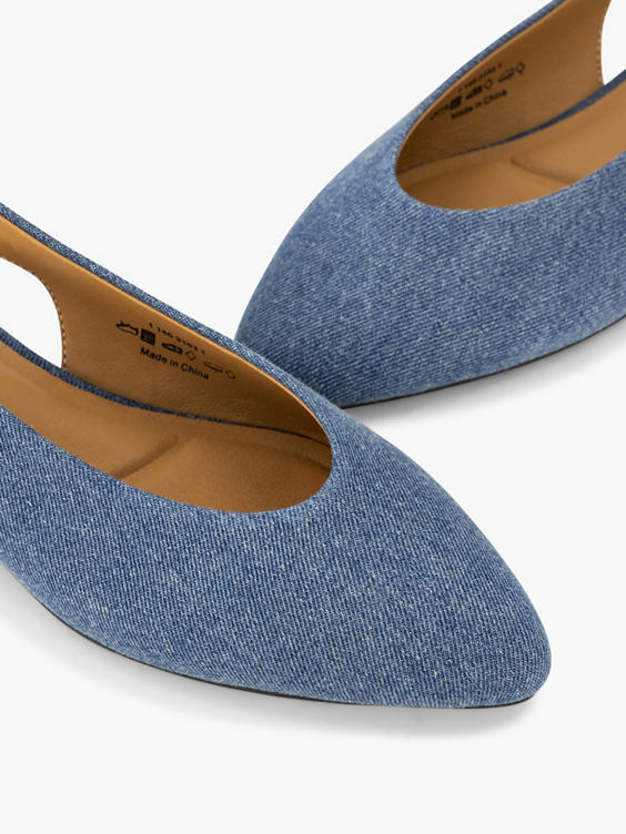 Blauwe slingback