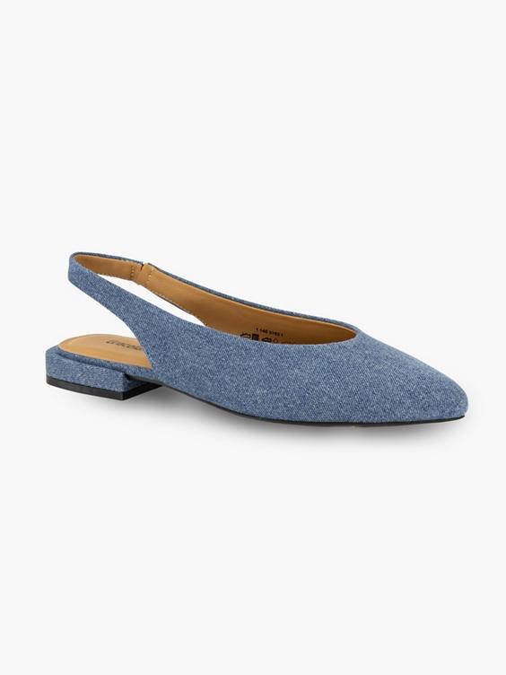 Blauwe slingback