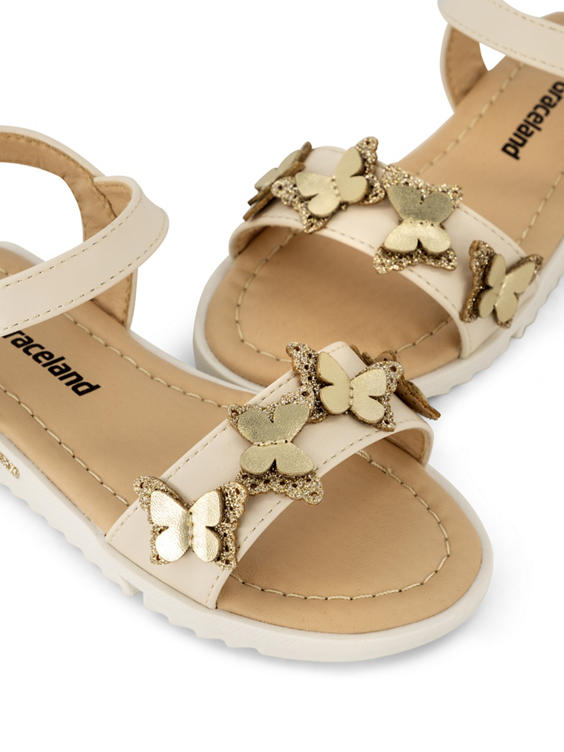 Beige sandaal steentjes