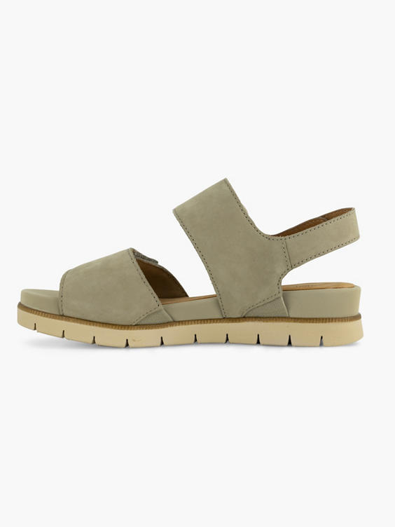 Groene leren comfort sandaal