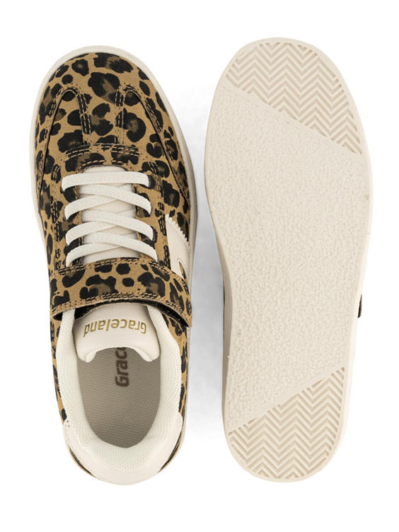Panterprint sneaker klittenband