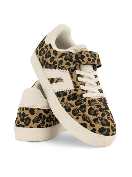 Panterprint sneaker klittenband