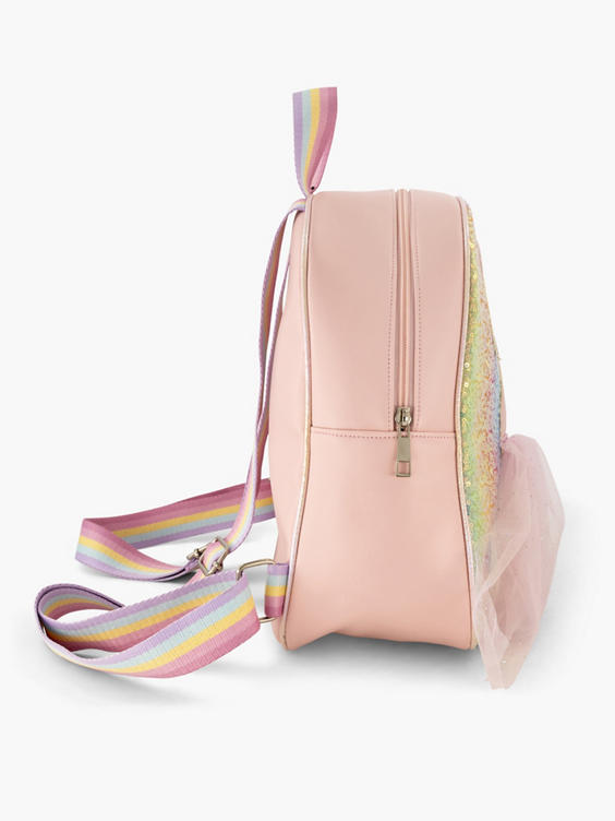 Gouden rugzak flamingo