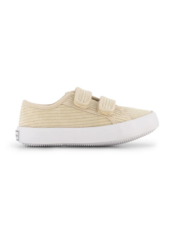 Beige canvas sneaker klittenband