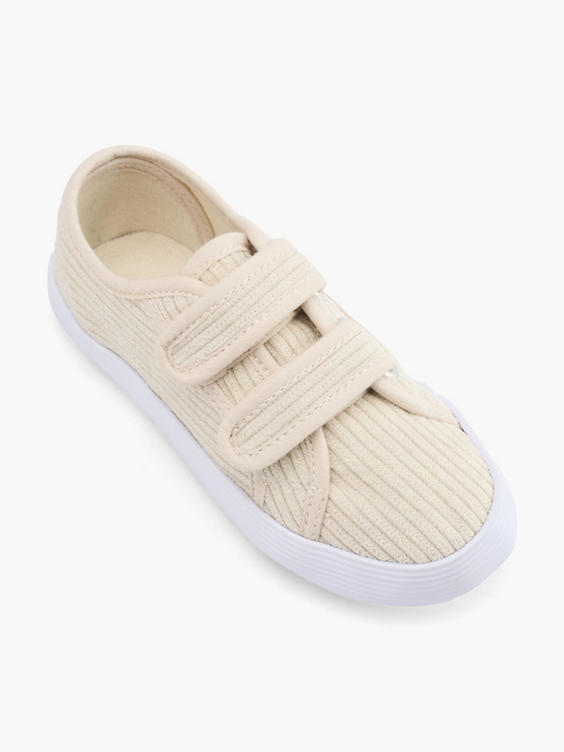 Beige canvas sneaker klittenband