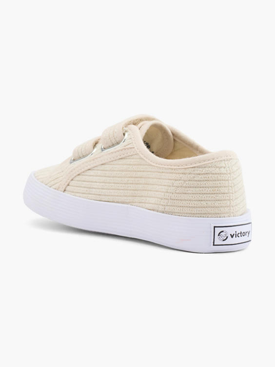 Beige canvas sneaker klittenband