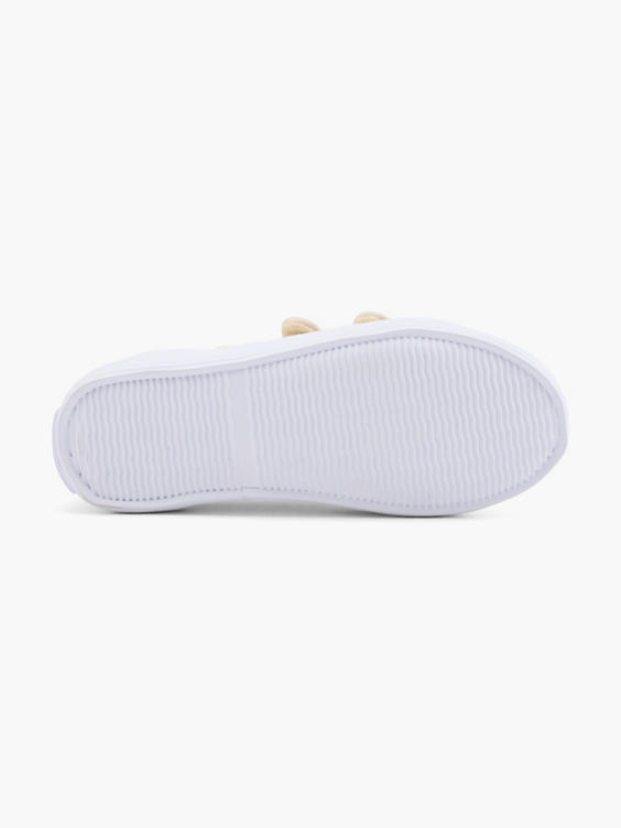Beige canvas sneaker klittenband