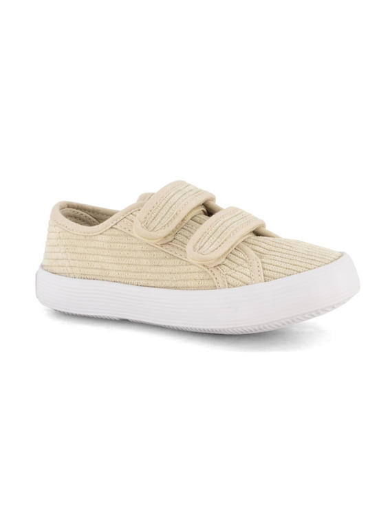 Beige canvas sneaker klittenband