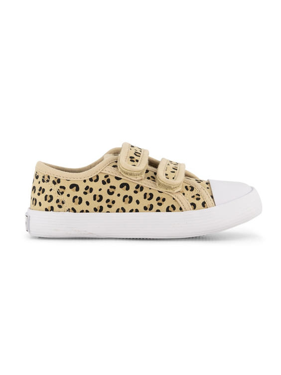 Beige canvas sneaker panterprint