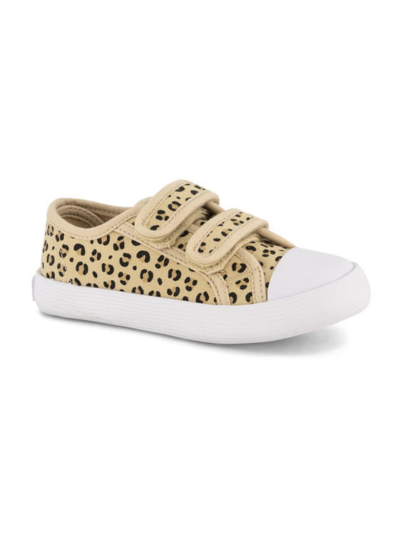 Beige canvas sneaker panterprint