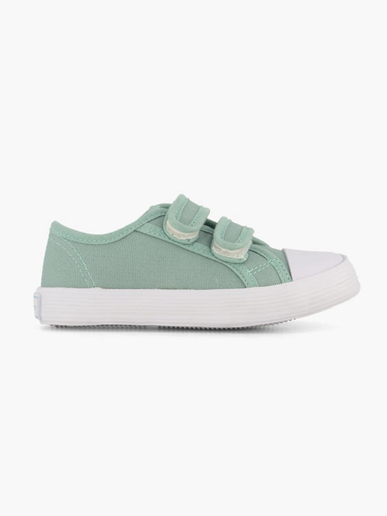 Groene canvas sneaker klittenband 