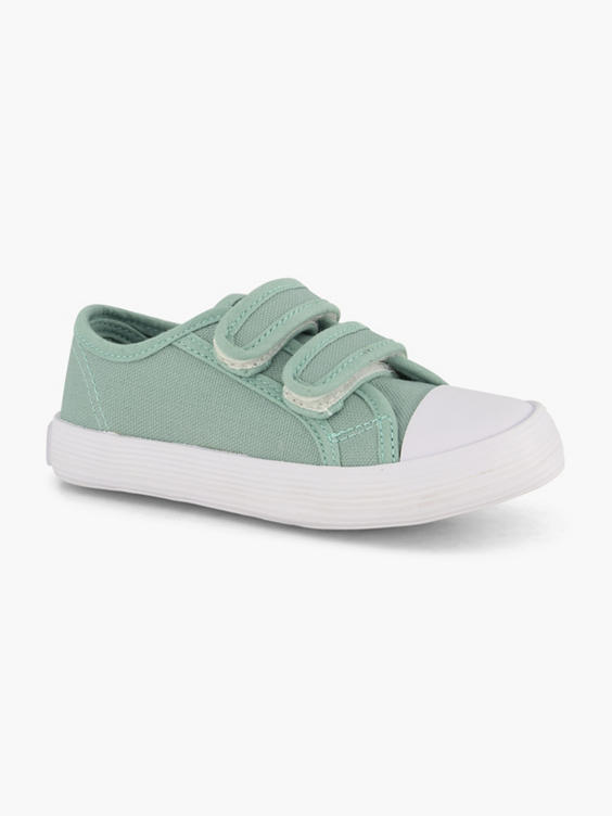 Groene canvas sneaker klittenband 