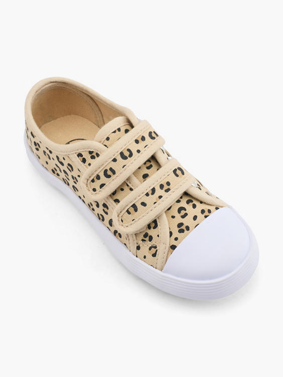 Panterprint canvas sneaker klittenband 