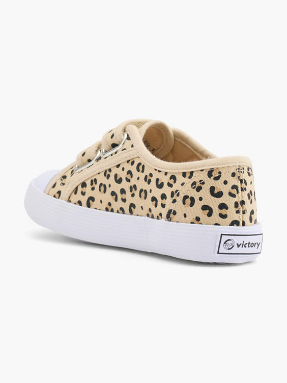 Panterprint canvas sneaker klittenband 