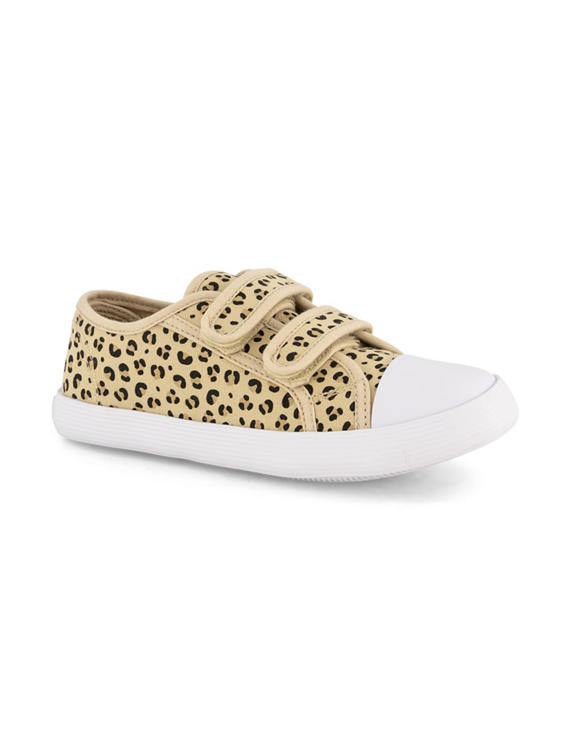 Panterprint canvas sneaker klittenband 
