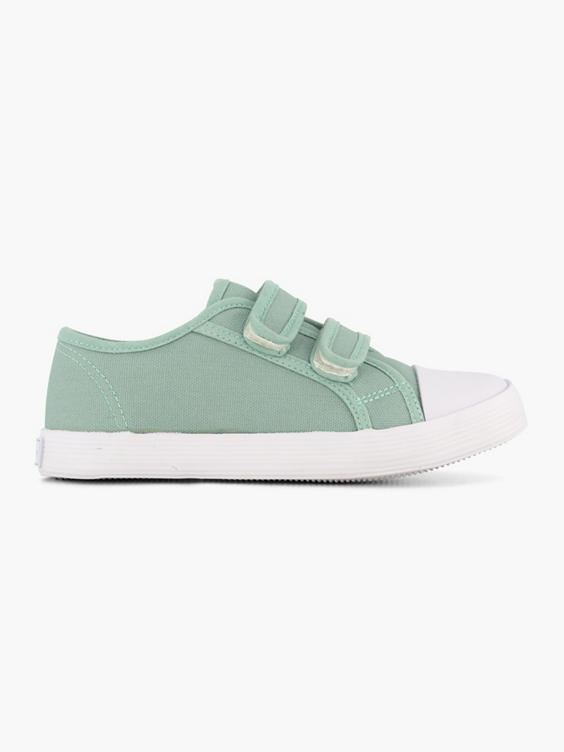Groene canvas sneaker klittenband 