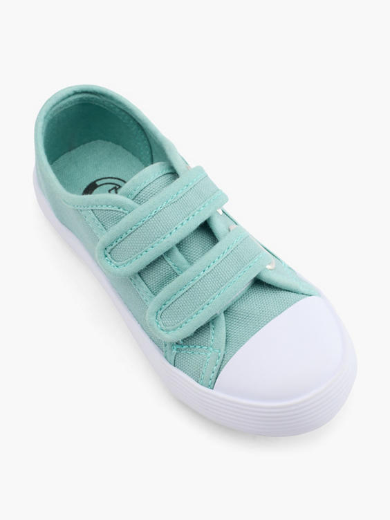 Groene canvas sneaker klittenband 
