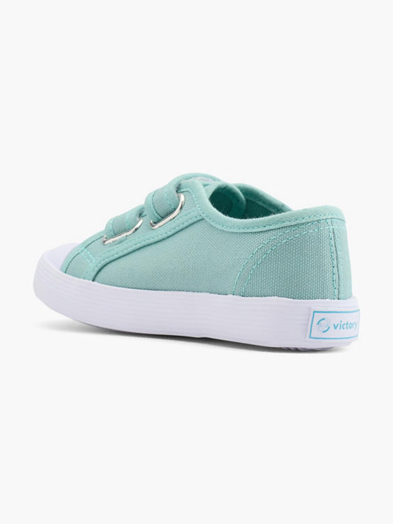 Groene canvas sneaker klittenband 