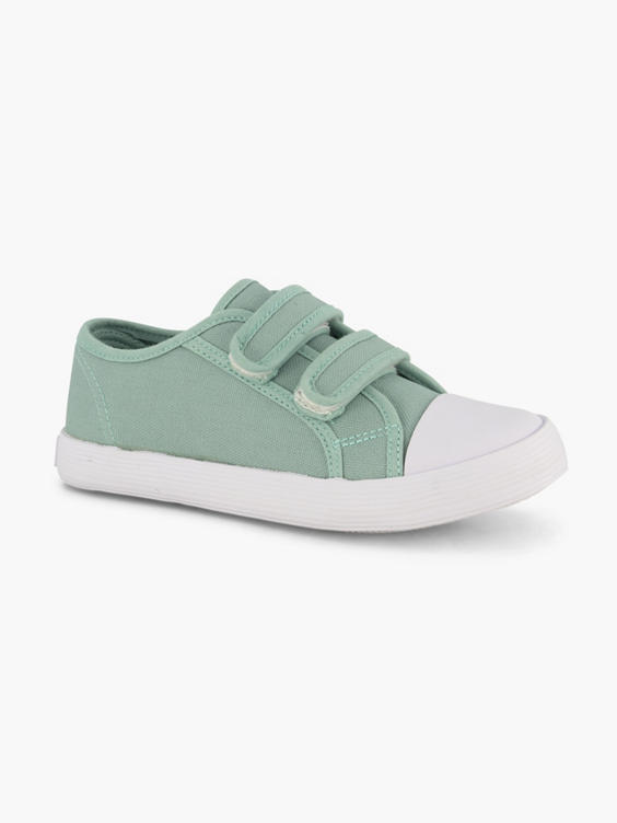Groene canvas sneaker klittenband 