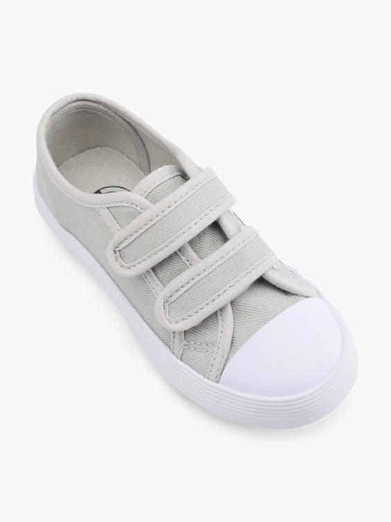 Grijze canvas sneaker klittenband