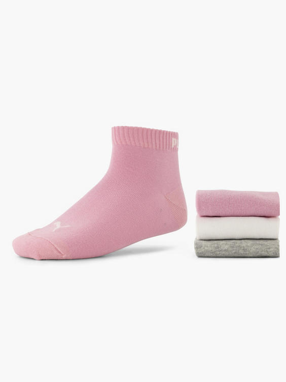 Roze sokken QUARTER PLAIN mt 39-42 3 pak 