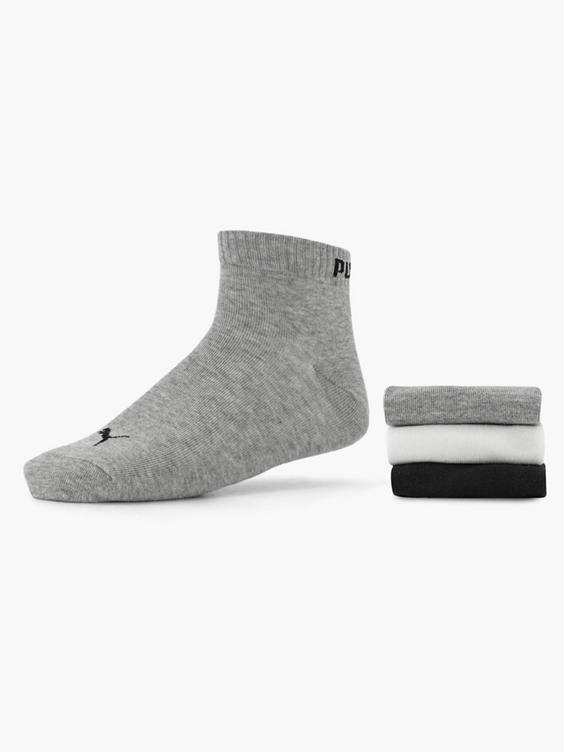 Grijze sneakersokken mt 39-42 3 pak