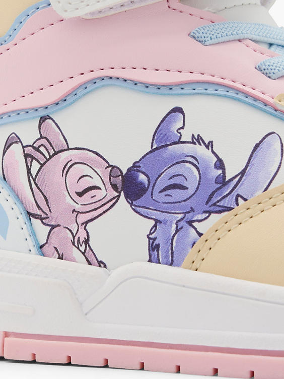 Gekleurde hoge sneaker klittenband Stitch
