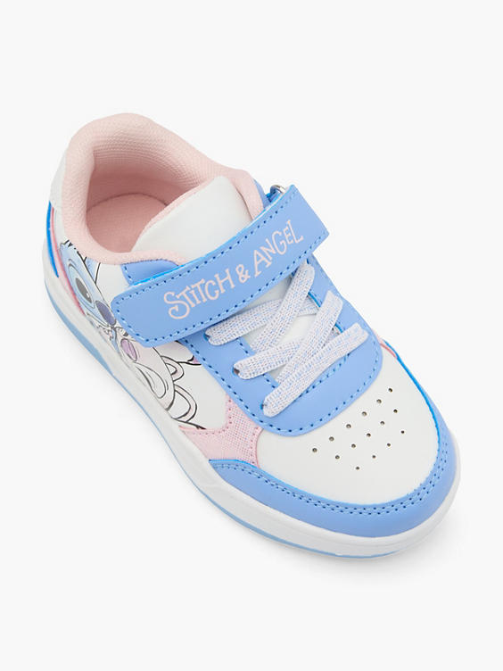 Blauwe sneaker klittenband litchjes Stitch