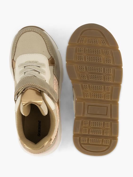 Gouden sneaker velcro