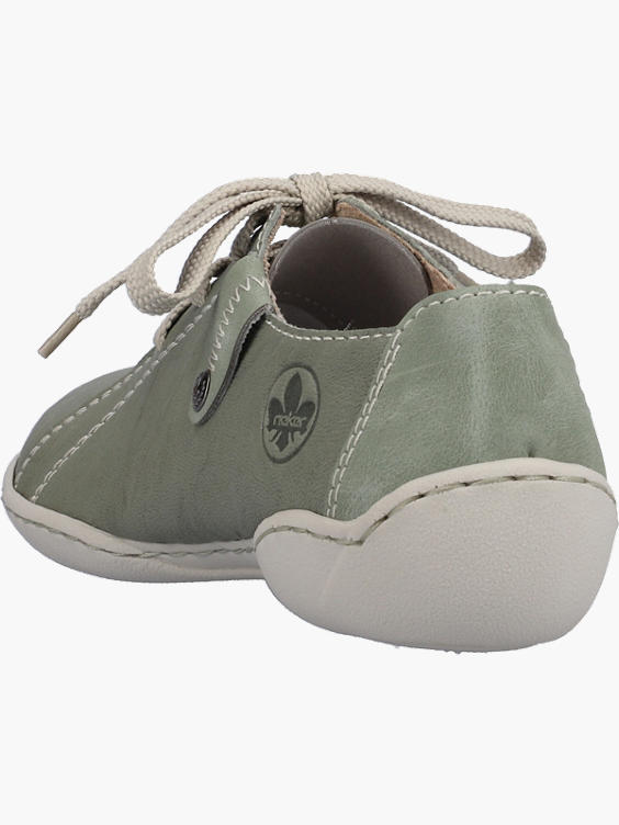 Rieker Damen Sneaker N8103 – Beige, Schnürung Mit Reißverschluss, Extraweite H