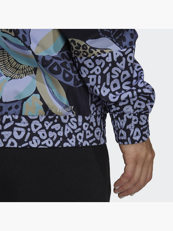 farm rio print relaxed lightweight windbreaker