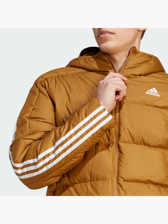 adidas) Essentials Midweight Hooded Daunenjacke in braun | DEICHMANN